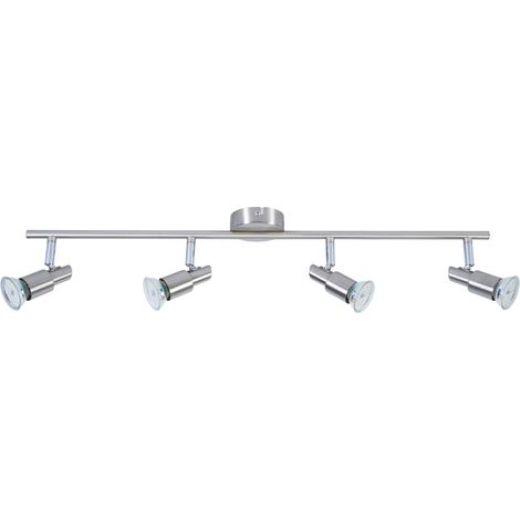 LED-Lampe 4er Spot Lina nickel-chrom 68 x 12 cm warmweiß