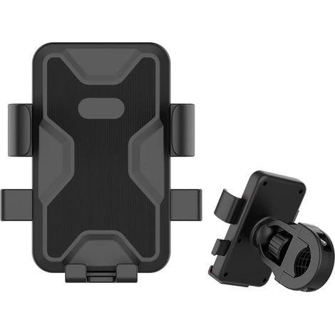 Support de téléphone pour moto, support de téléphone pour vélo, support GPS, support antichoc (couleur : noir) (1/2)