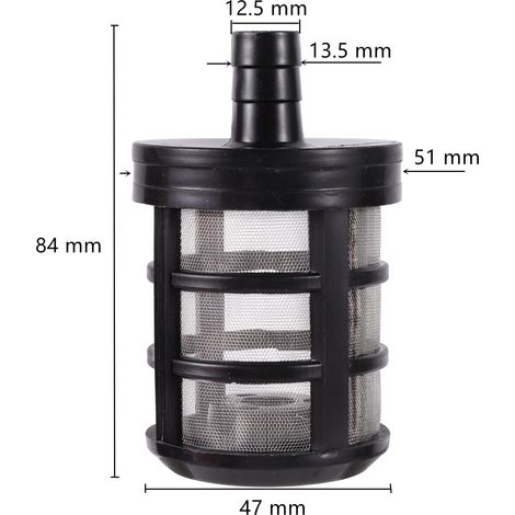 Filtre à tuyau d'irrigation goutte à goutte (13 mm, 1 pièce) - Maille métallique - Raccords pour tuyau d'arrosage (1/5)