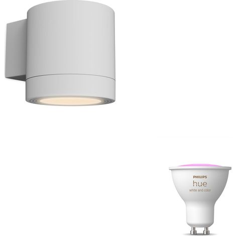 Philips Fylx Aplique de Pared Exterior Down GU10 (Blanco) Luz blanca y de color - Hue White and Color Ambiance (1/5)