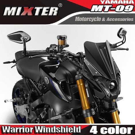 Accessoires moto Yamaha MT-09 MT09 2021-2022 MT-09 : pare-brise en aluminium Touring Sports Warrior avec déflecteur bleu (1/5)