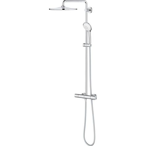 Grohe – Colonne de douche thermostatique 310mm – Mitigeur avec 3 jets – Anticalcaire SpeedClean – Flexible anti-torsion ajustable (1/7)