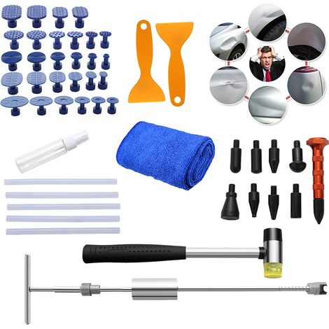Randaco 48x Ausbeulwerkzeug Ausbeulset Werkzeug Ausbeulen Dellen Reparatur Set Auto (1/5)