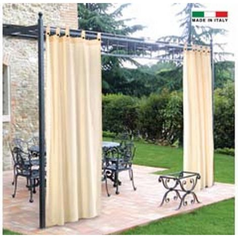 1PZ TENDA PER GAZEBO CON PASSANTI E BOTTONI CM.160X270H. PANNA - panna
