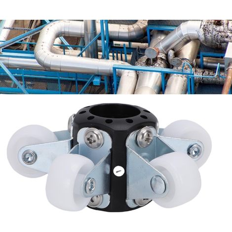 Roue de guidage pour caméra d'inspection de canalisations, 23 mm, avec protection pour une installation à 100 mm au-dessus de la canalisation. (1/3)