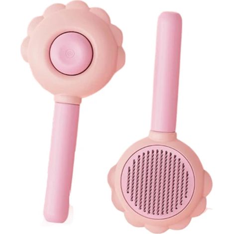 Brosse pour enlever les poils d'animaux, lot de 2, outil de démêlage pour animaux, rose rose rose (1/3)