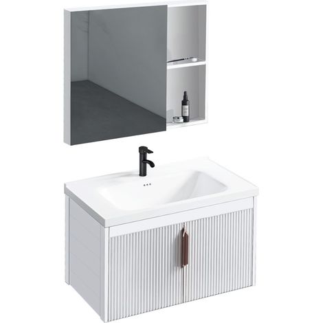 ENSEMBLE DE MEUBLES DE SALLE DE BAIN AVEC LAVABO REA AA147 ASTOR WHITE 60CM (1/5)