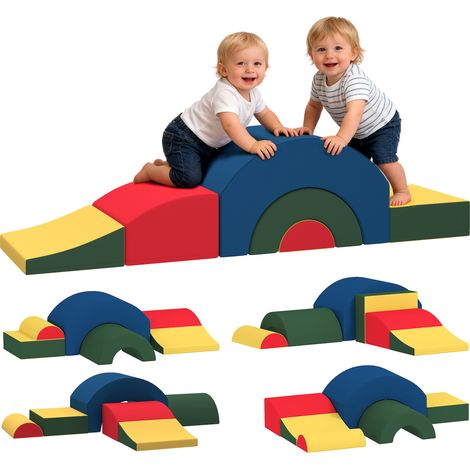 Module motricité bébé 5PCS parcours, en mousse, pour enfant, format pratique, style facile à associer, usage quotidien
