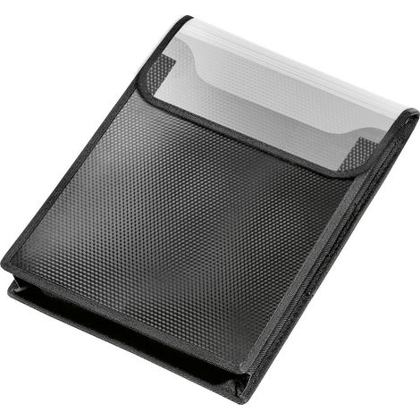 Boîte de rangement format A4, noire (1/2)