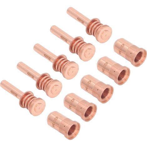 Kit de 5 électrodes 420132 et 5 buses 420134 en laiton pour découpeur plasma PMX 30AIR (1/5)