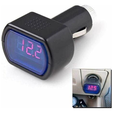 Voltmetre Testeur de Batterie Auto Voiture Camion Caravane 12V 24V Allume-Cigare