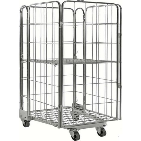 Roll container sovrapponibile con freno LxPxH (mm) 850 x 720 x 1740