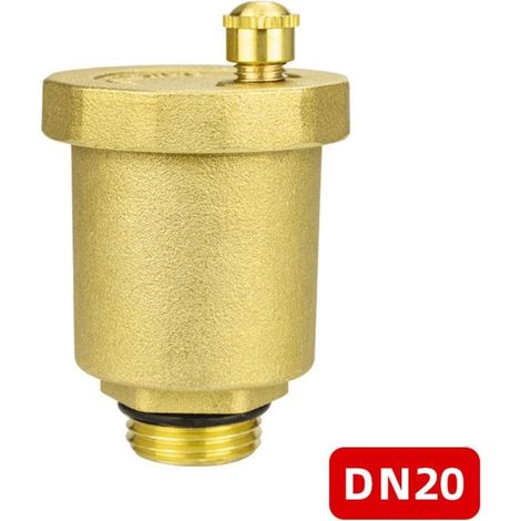 Lot de 1 valves à flotteur automatiques en laiton haute pression pour chaudière, radiateur à eau chaude, système de vapeur CVC, filetage 1/2" et 3/4", finition dorée (3/4) (1/2)