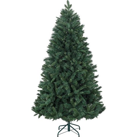 Künstlicher Weihnachtsbaum, 180 cm, mit faltbarem Stahlständer, 1061 Zweige, Weihnachtsdekoration, Grün