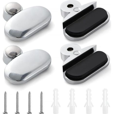 4 Pièces 3-5 mm Miroir Clips Pince à Verre, Alliage De Zinc Clip En Verre, Fixation Miroir Support, Miroir Clips, avec Bouchons et Vis, Ovale (1/5)