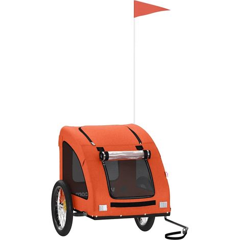 Maison Exclusive - Fahrradanhänger für Hunde Orange Oxford-Gewebe (1/5)
