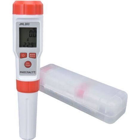 Portable 4-in-1 Water Quality Tester (PH/EC/Salt/Temperature) with Backlit Screen for Aquariums - (1/5)