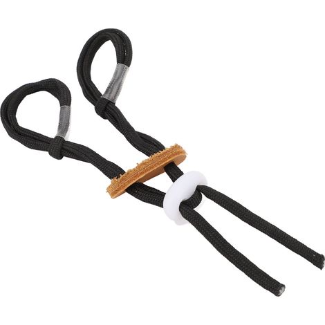 Dragonne de doigt réglable en polyester pour arc recourbe, accessoire de rechange noir (1/5)