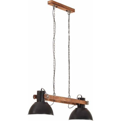 vidaXL Lámpara colgante industrial 25 W negra 109 cm E27 (1/2)