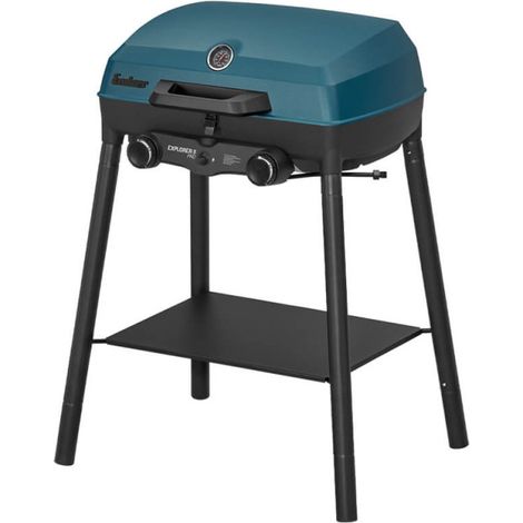 ENDERS BY FAVEX  – Barbecue gaz portable Explorer II Pro – 2 brûleurs inox – 4,4 kW – Surface 49 x 32 cm – Cuisson directe et indirecte – Camping & van aménagé