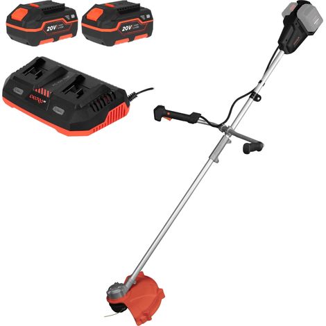 Dnipro-M Desbrozadora Inalámbrica DTC-200BC Dual 2x20V - Corte 350mm, Cuchilla 3T 255mm, 7000 RPM - 2 Baterías 4Ah y Cargador