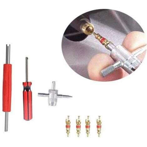 Démonte obus de valve Outil ,Outils pour Valves de Pneus Valve Core Remover 23pcs