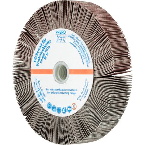 PFERD TOOLS Lamellenschleifrad für Winkelschleifer FR WS Ø 115x20mm M14 A240 universelle Anwendung 2 Stk (1/4)