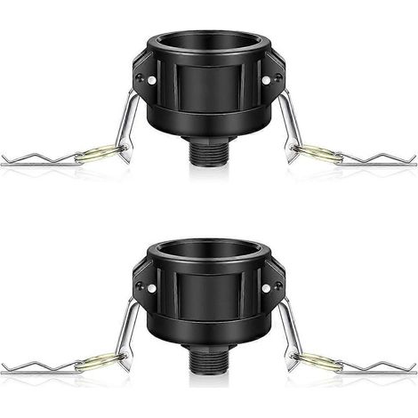 Adapter für IBC-Container mit 275 bis 330 Gallonen Fassungsvermögen, 2-Zoll-Ablaufadapter mit Cam-on-Gartenschlauchanschluss. (1/5)