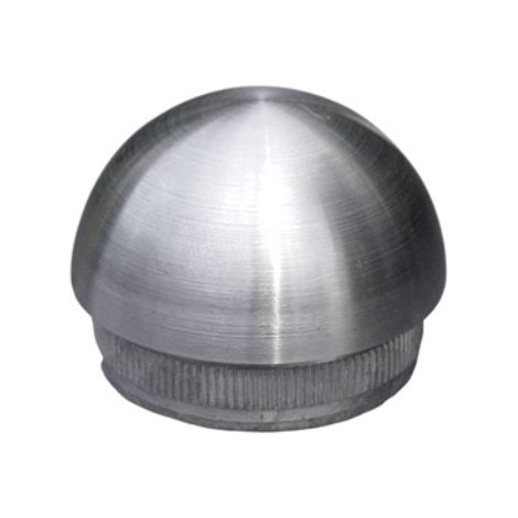 [QUALITE FRANCAISE] - Finition boule pour Tube rond Ø42.4mm - Hauteur visible 21,2mm épaisseur 2mm - À coller - INOX 316