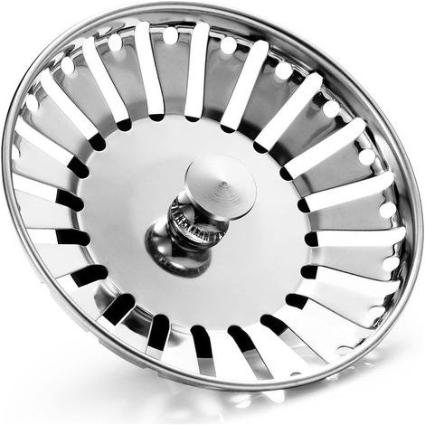 84mm Stainless Steel Sink Plug Replacement Sink Stopper Drain Plug for Food/Hair Catcher - for 84-85mm Kitchen Sink Hole (1/5)
