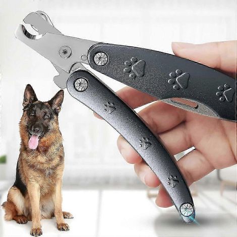 Coupe-ongles silencieux pour chiens avec protection, coupe nette et précise pour chiens anxieux et sensibles, toutes tailles, poignée ergonomique, toilettage à domicile (1/5)