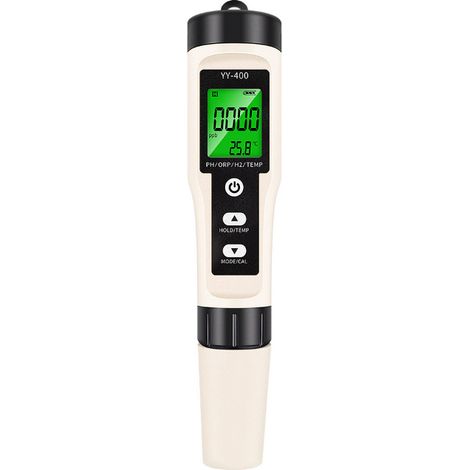 Testeur Qualité Eau 5 en 1 pH TDS EC Salinité Température, Stylo Numérique avec Écran Rétroéclairé pour Piscine Hydroponie Filtre à Eau (Modèle YY-400)-lsw