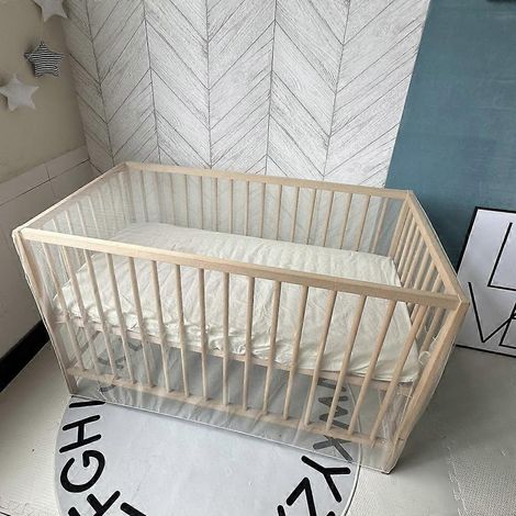 1 Moustiquaire pour lit bébé, berceau et lit parapluie avec fermeture éclair et ouverture rapide et facile - Confortable et universelle (1/5)