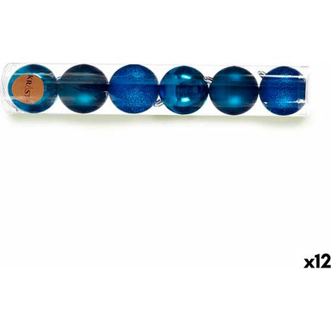 Krist Set de Boules de Noël Bleu Plastique 12 unités (1/3)