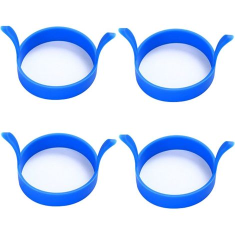 Eierring, 4er Pack Silikon Eierringformen mit Antihaft-formkreisen (1/5)