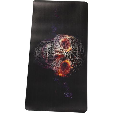 Tapis de souris stable et coulissant, grand format, motif crâne et rose, pour ordinateur de bureau ou de maison, 350 x 700 x 2 mm