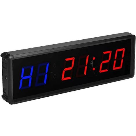 Tragbarer Fitnesstimer mit Countdown-/Countup-Funktion, Fernbedienung, multifunktionaler digitaler Timer für Boxen (USA) (1/5)