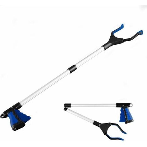 Pinza di recupero da 82 cm per anziani, extra lunga, leggera e pratica, per afferrare bidoni, raccogliere rifiuti e scarti da giardino. (1/4)