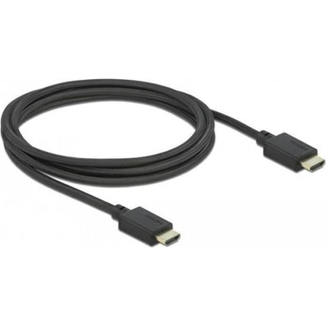 Câble HDMI - 2 M - HDMI Type A Mâle Mâle - 48 Gbit/s - Noir (1/4)
