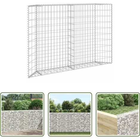 Bordure de jardin - Lit surélevé à gabion en trapèze Acier galvanisé 150x20x100 cm (1/5)