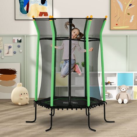 Bleu ChiMi - Mini transat pour trampoline pour enfants avec filet de sécurité pour enclos pour les 3 à 10 ans