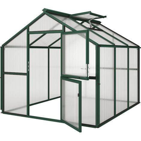 KGT Gewächshaus "Novum III", tannengrün, 8,4 m², 10 mm HKP