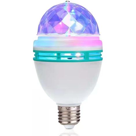 Ampoule LED Rotative Multicolore E27 3W Économique pour Ambiance Fête et Décoration Maison (1/5)