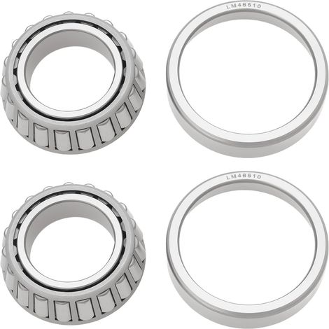 2 Lot Roulements à Rouleaux Coniques LM48548 LM48510 Adaptés Aux Essieux de Voitures Et de Remorques Automobiles Argent (1/5)