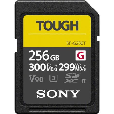 Carte mémoire SD Sony 256GB SF G Séries Tough Noir