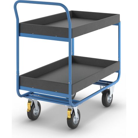 eurokraft pro, Chariot à plateaux, force 150 kg, 2 plateaux à (1/5)
