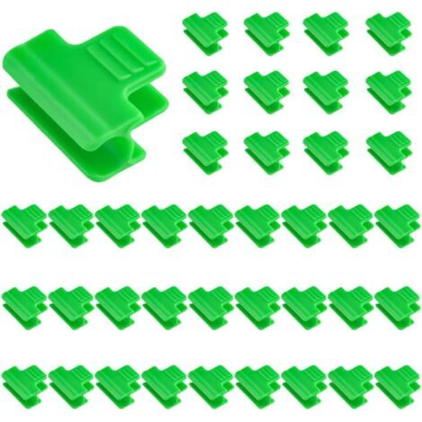 40 Pinces de Serre 11 mm pour Plantes, Jardin, Filet de Protection, Filet d'Ombrage et Film de Serre - Cadres pour Support d'Extension (1/5)
