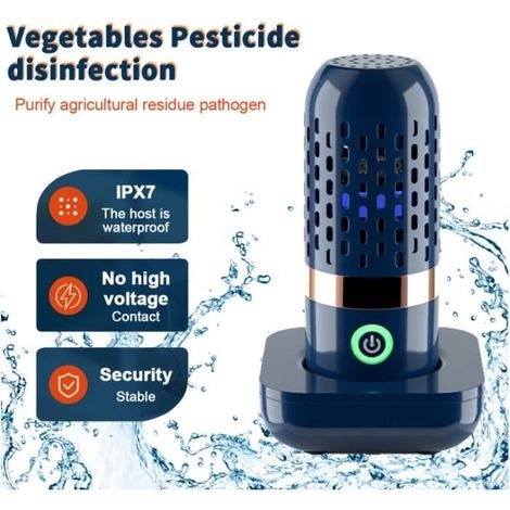 Machine à laver les fruits et légumes portable, purificateur alimentaire sans fil en forme de Capsule, désinfection des légumes par (1/4)