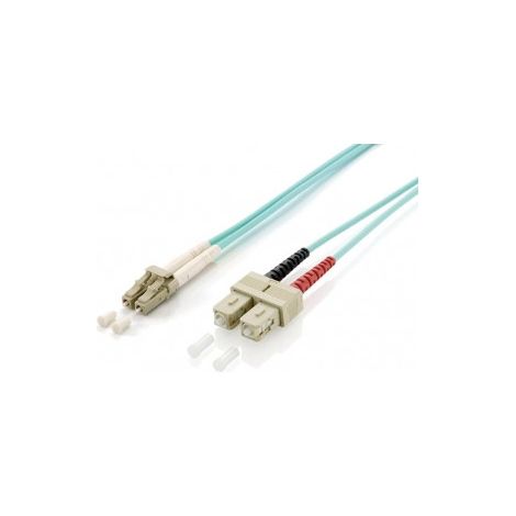 Equip LWL Patchkabel LC- SC 1.00m Multimode Duplex OM3 turq Polybeutel