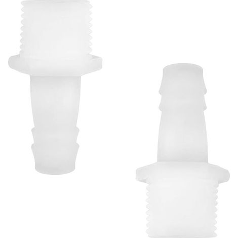 Set di 2 raccordi di riduzione per tubo flessibile in plastica, diametro esterno 12 mm con attacco a barb x filettatura maschio G1/2, adattatore connettore per acquario.